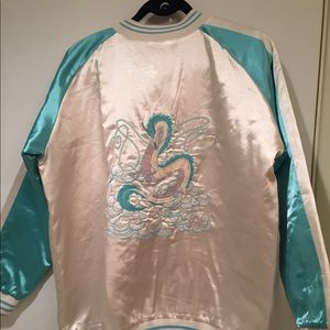 Haku Spirited Away Satin Bomber XL